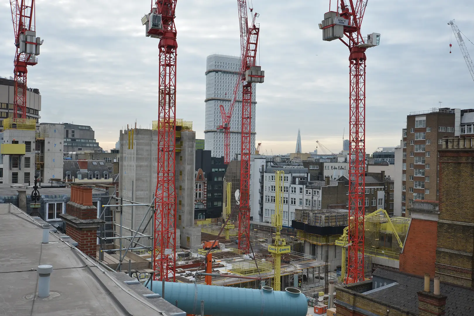Fitzrovia skyline during the apartment refurbishment