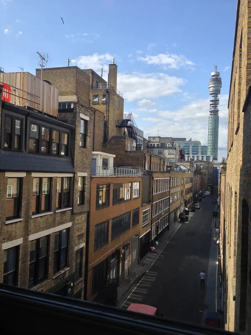 View over Fitzrovia from the completed apartment